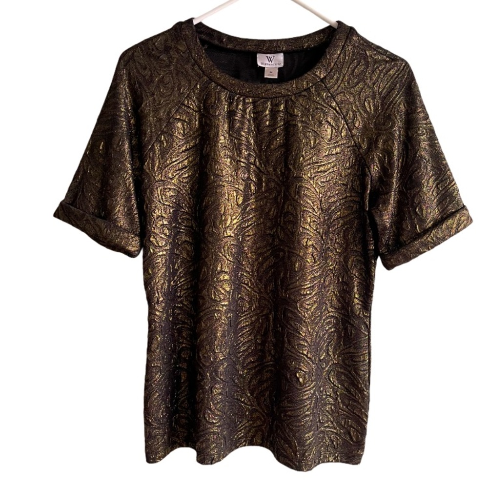Worthington Metallic Gold - Cooper Textured Top